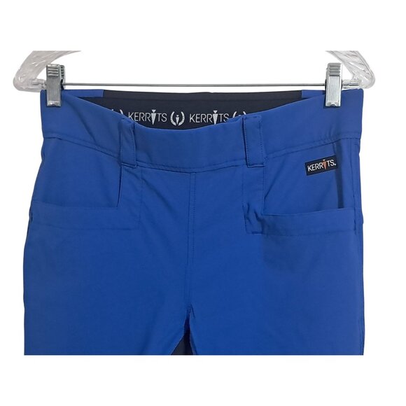 Kerrits Womens Pants Blue Equestrian Performance Riding Tights With Black Panels - Picture 4 of 11
